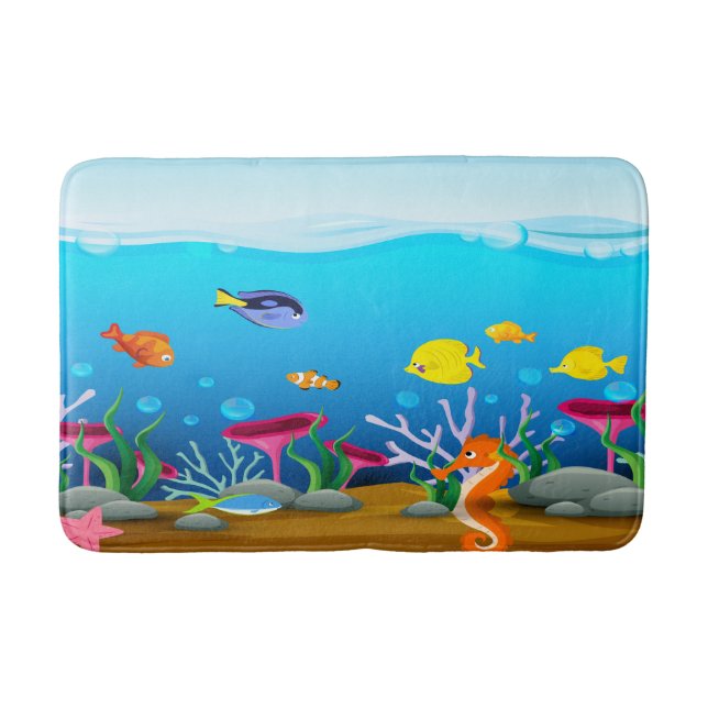 Vie marine sous le tapis de bain de mer (Devant)