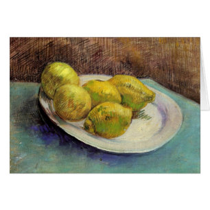 Vie morte, citrons sur plaque, art raffiné Van Gog