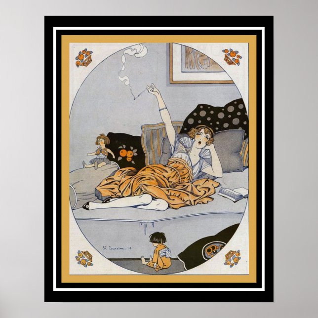 Vie Parisenne Art Deco "Penelope" Poster (Vorne)