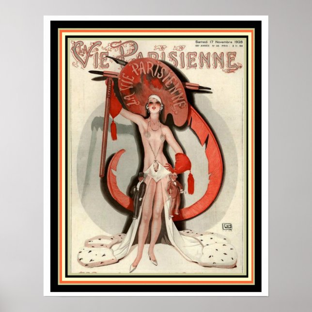 Vie Parisienne Art Deco Plakat 16 x 20 (Vorne)