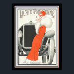 Vie Parisienne Art Deco Poster 12x16<br><div class="desc">Art Deco "Girl with Mirror" Poster von La Vie Parisienne Cover. 12 x 16</div>