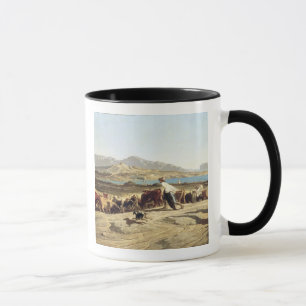 Vieh, das nahe Marseille, 1853 in Herden lebt (Öl Tasse