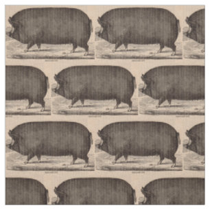Vieh-Druck Berkshire-Sauschwein des 19. Stoff
