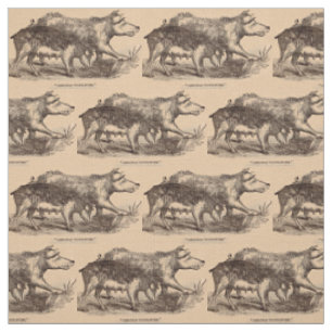 Vieh-Druckschweine des 19. Jahrhunderts Stoff