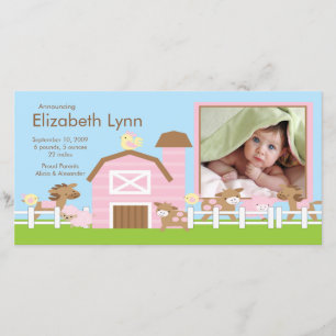 Vieh FOTO Geburts-Mitteilung Ankündigung