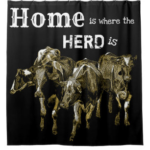 Vieh-Herden-Ranchhaus-Duschvorhang Duschvorhang