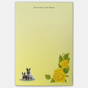 Vieh-Hunde u. gelbe Rosen (50 klebrige Post-it Klebezettel