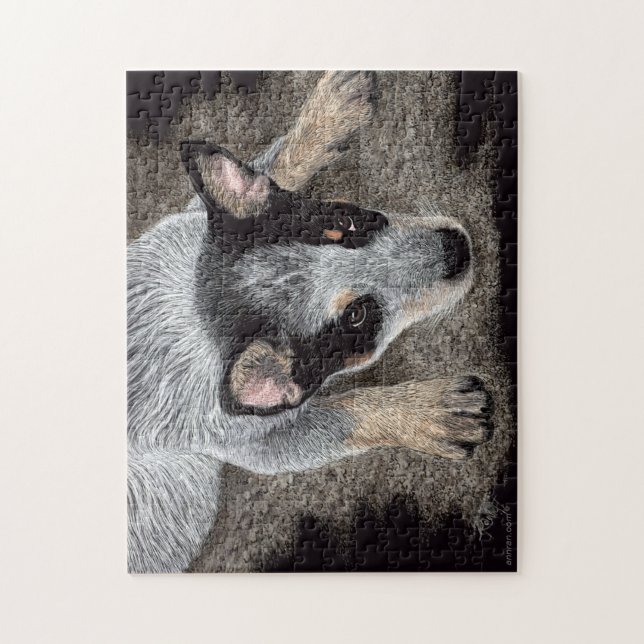 Vieh-Hundewelpen-Puzzlespiel - "Kona " (Vertikal)