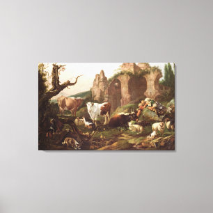 Vieh in einer Landschaft, 1685 Leinwanddruck