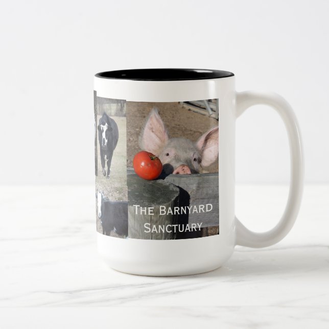Vieh-Kaffee-Tasse Zweifarbige Tasse (Rechts)