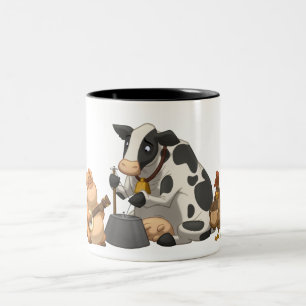 Vieh-Krug-Band-Tasse Zweifarbige Tasse