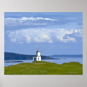 Vieh-Punkt-Leuchtturm auf San- Juaninsel, WA Poster