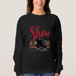 Vieh Show Mama Vieh Cheetah Serape Geschenk Sweatshirt