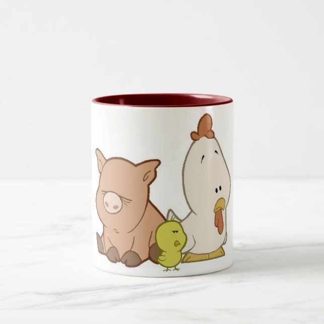 Vieh-Tasse Zweifarbige Tasse (Mittel)