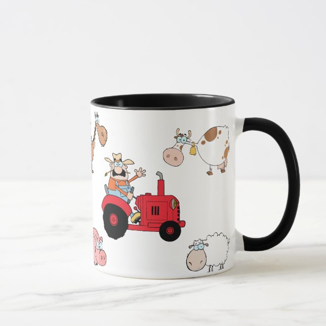 Vieh und Traktor Tasse (Rechts)