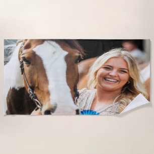 Viehbestand Schau Pferd Foto Anpassen Strandtuch