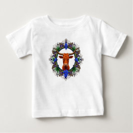 Viehhirten, umgeben von Bluebonnets Baby T-shirt
