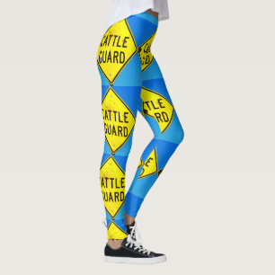 Viehhüter-Schild gelbe Diamanten blau Leggings