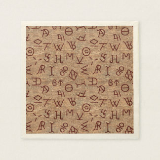 Viehmarken auf Holz Serviette