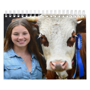 Viehschau-Kuh-Foto-Anpassung Kalender