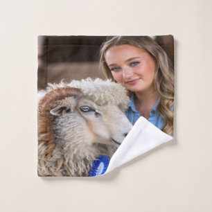 Viehschau-Schaf-Foto-Anpassung Badhandtuch Set