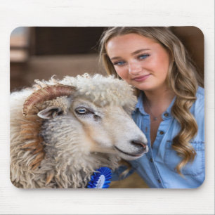 Viehschau-Schaf-Foto-Anpassung Mousepad