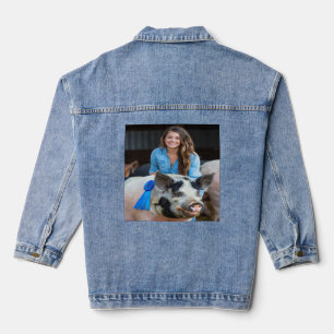 Viehschau Schweine Foto Anpassen Jeansjacke
