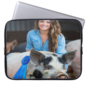Viehschau Schweine Foto Anpassen Laptopschutzhülle