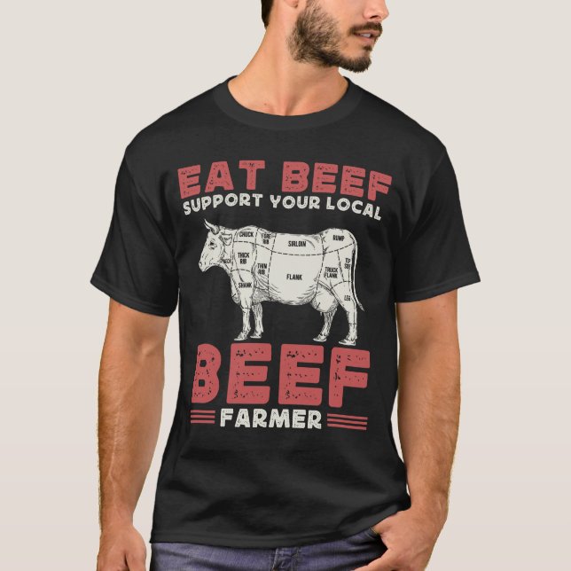 Viehzucht Landwirtschaft Rindfleisch Lover T-Shirt (Vorderseite)