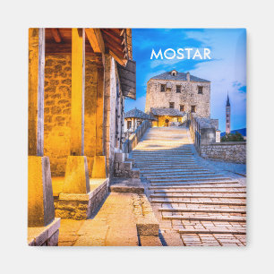 Vieil aimant de ville de Mostar, Bosnie