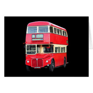 Vieil autobus rouge de Londres du vers 1950