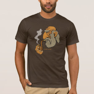 Vieil homme avec le T-shirt urbain de l'industrie