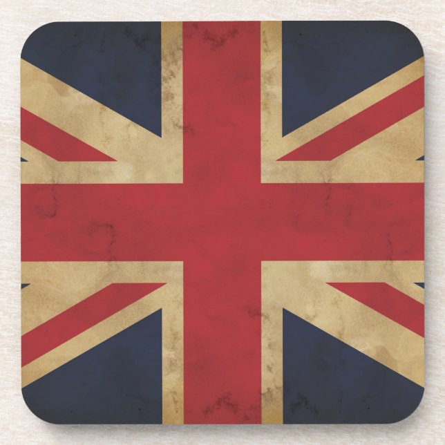 Vieil Union Jack réglé de 6 dessous de verre (Devant)