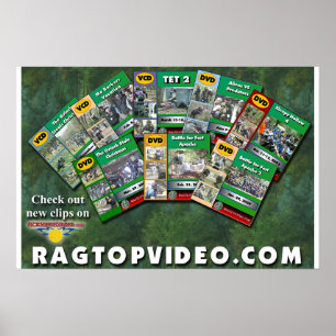 Vieille affiche de vidéos de Paintball de rivière
