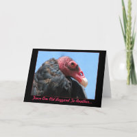 Vieille carte d'anniversaire de Buzzard