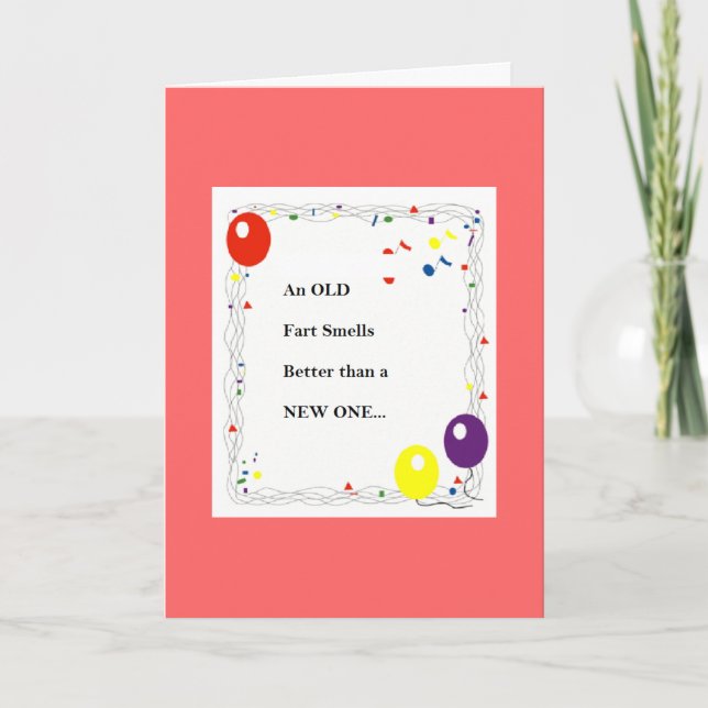 Vieille carte d'anniversaire de pet (Devant)