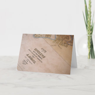 Vieille carte de carte de Houston