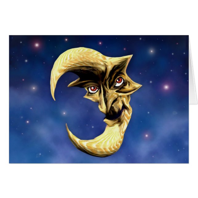 Vieille carte de lune de diable (Devant horizontal)