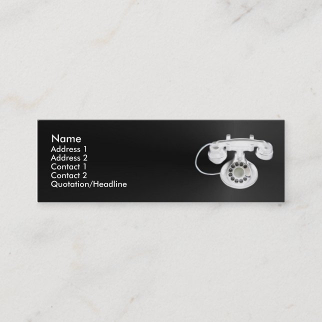 Vieille carte de profil de téléphone (Devant)