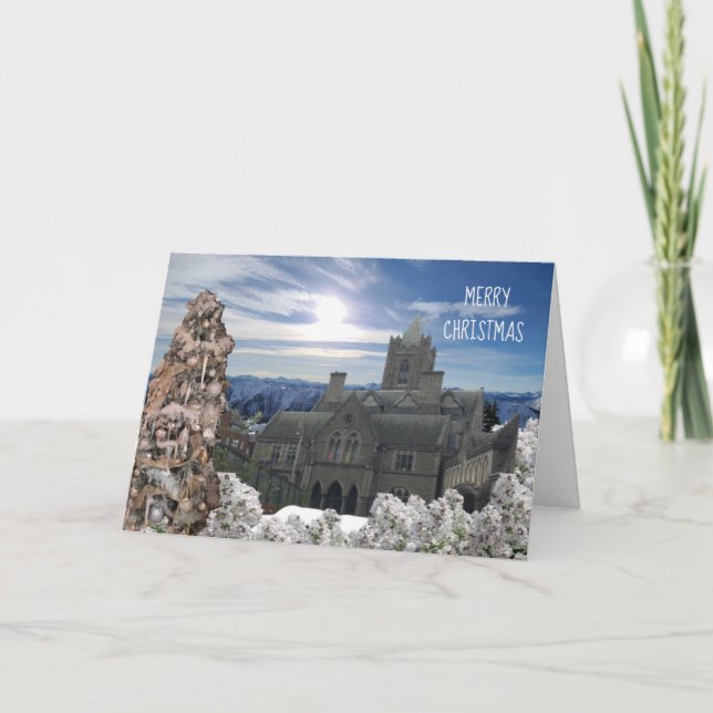 Vieille Cathédrale et Carte Arbre de Noël (Devant)