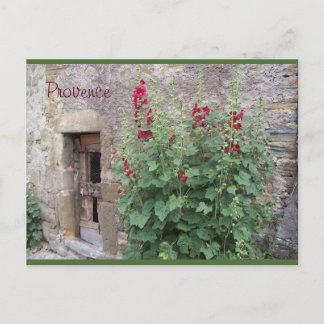 Vieille porte avec le honeysuccle rouge, carte