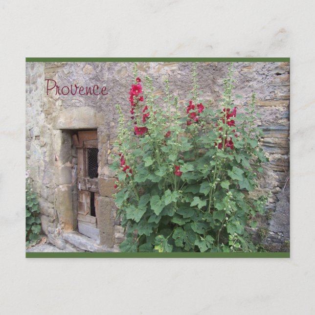 Vieille porte avec le honeysuccle rouge, carte (Devant)