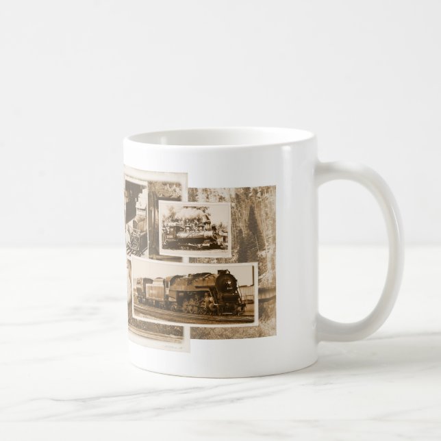 Vieille tasse du collage 11oz de train de (Droite)