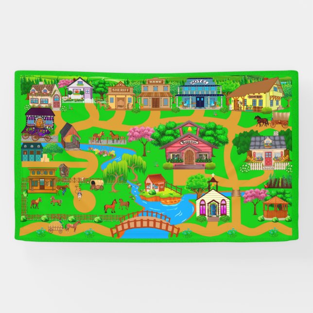 Vieille ville pour jouer Bannière 3x5 (Horizontal)