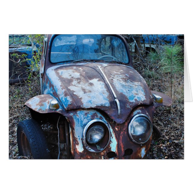 Vieille voiture rouillée, humour (Devant horizontal)