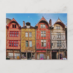 Vieilles bâtisses de Troyes France Carte postale
