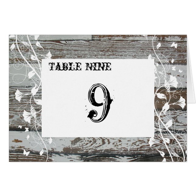 Vieilles cartes en bois de nombre de Tableau (Devant Horizontal)