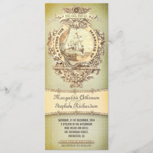 vieilles invitations nautiques vintages de mariage