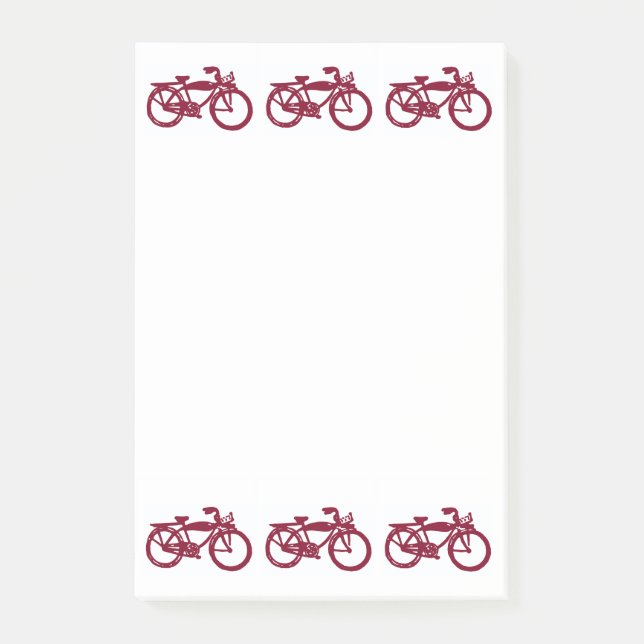 Vieilles notes de post-it rouges de vélo (Devant)