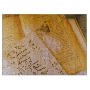 Vieilles recettes en planche à découper
